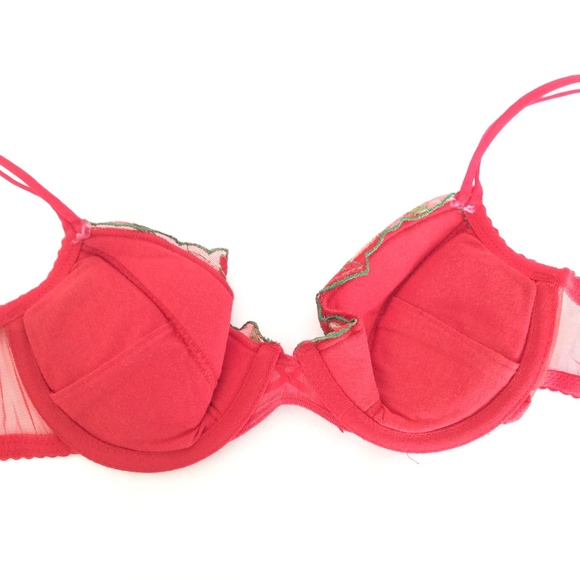 NWT Red Lace Push Up Bra (34A) - Picture 7 of 8